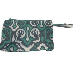 NEW Kathy Ireland Lined Print Wristlet Bag With Washable Vinyl Inside